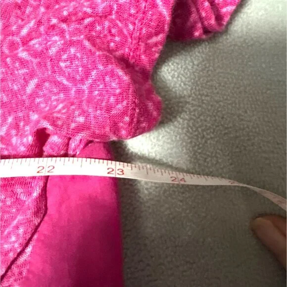 Lauren Ralph Lauren Womens Pink Linen Blend Top Size 2X Short Sleeve Scoop Neck - Picture 4 of 5